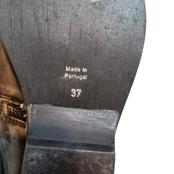 Free People Leather Woven Pointed Toe Ankle Booties | Made in Portugal | Size 37 - Picture 7 of 10